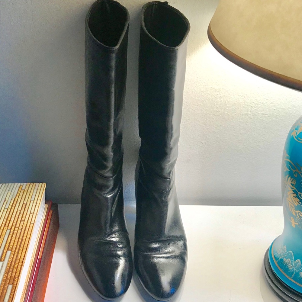 Loeffler Randall Leather Boots in Black